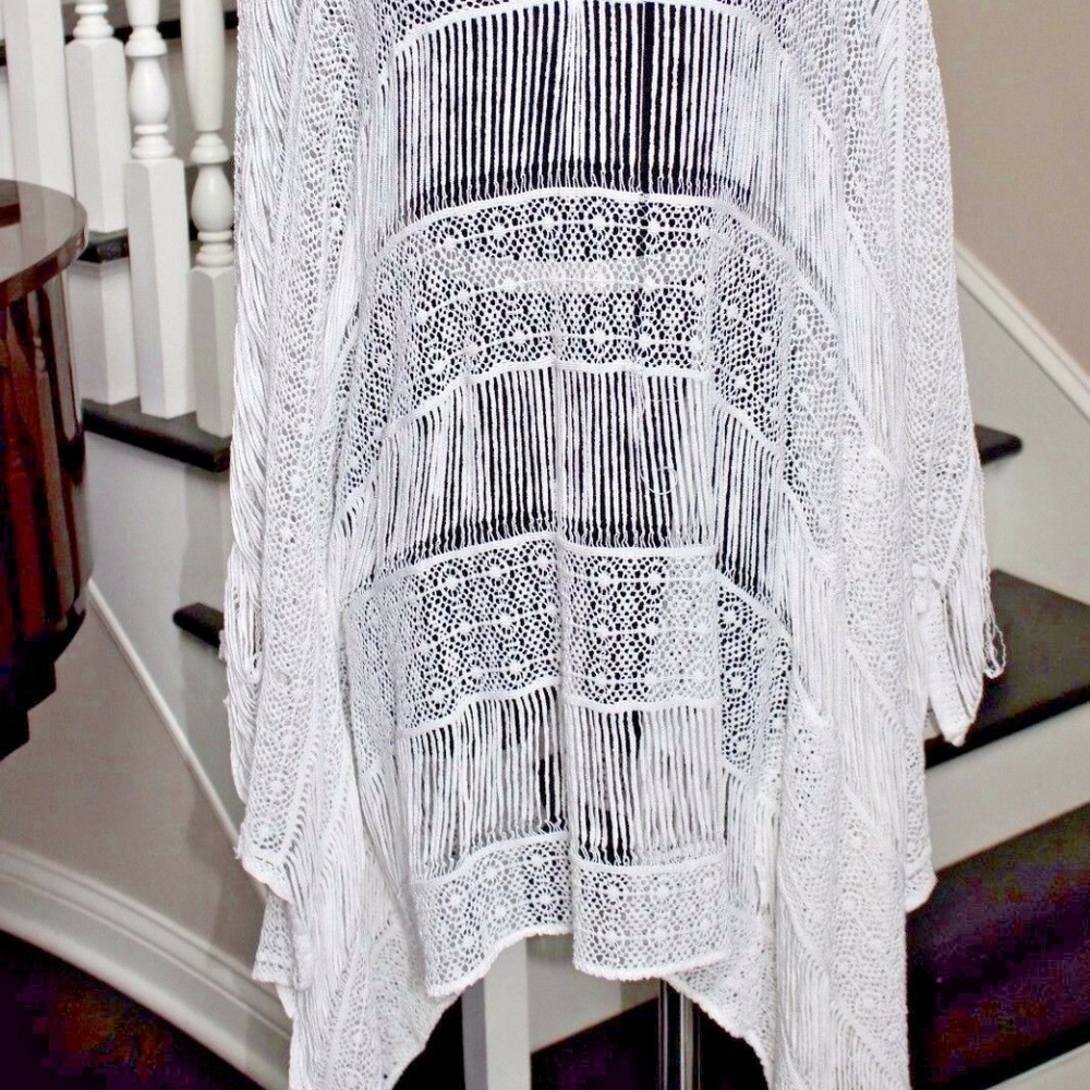 JENS PIRATE BOOTY FREE PEOPLE BOHO LACE KAFTAN TOP - Picture 2 of 4